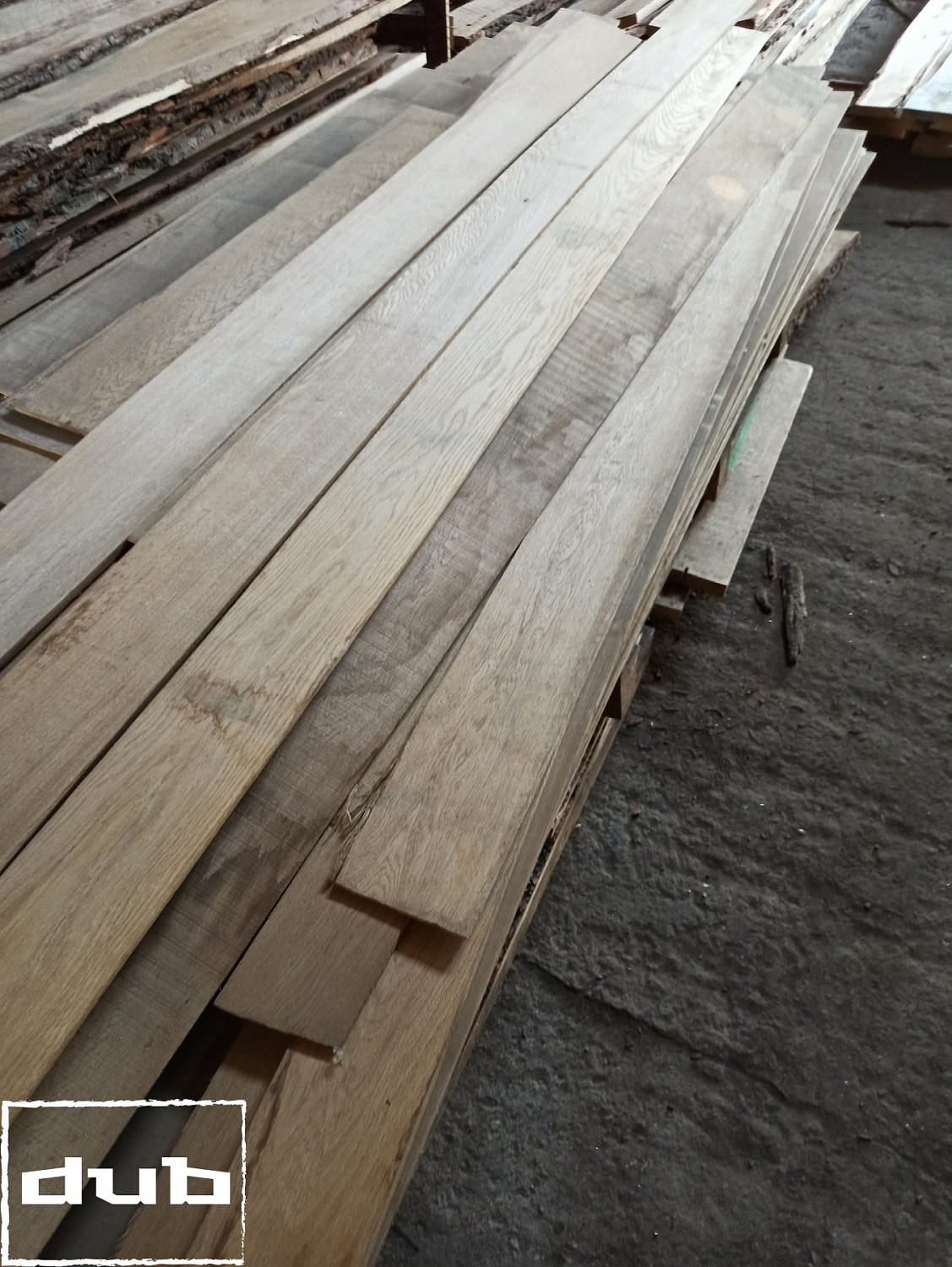 Ламель пиленая из дуба, сорт - AB, 2000-3000х80х6
